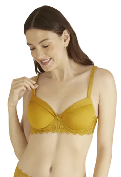 Soutien-gorge à armatures Vertige Drapé - Ocre