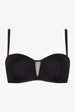Soutien-gorge bandeau bretelles amovibles invisible Nuances - Noir