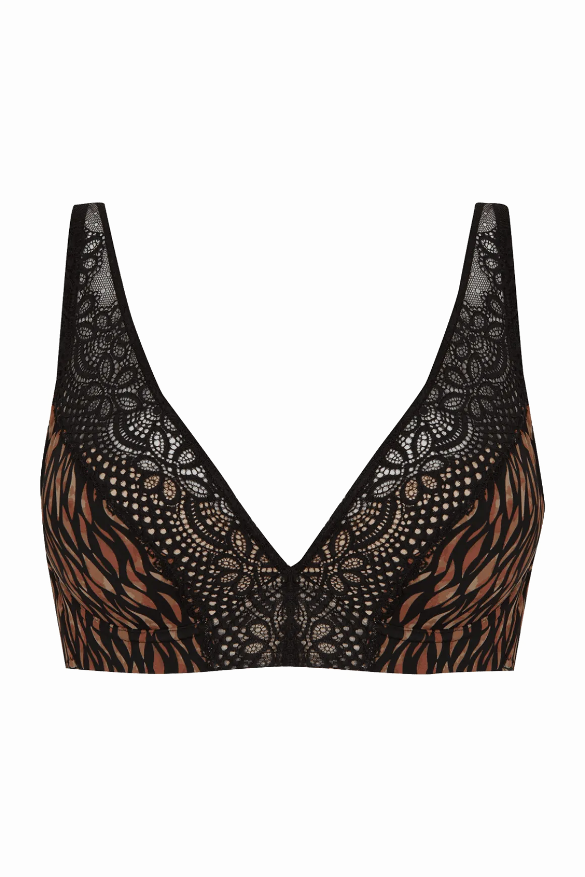 Soutien-gorge coques en dentelle et microfibre L'irrésistible - Fauve