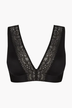 Soutien-gorge coques en dentelle et microfibre L'irrésistible - Noir