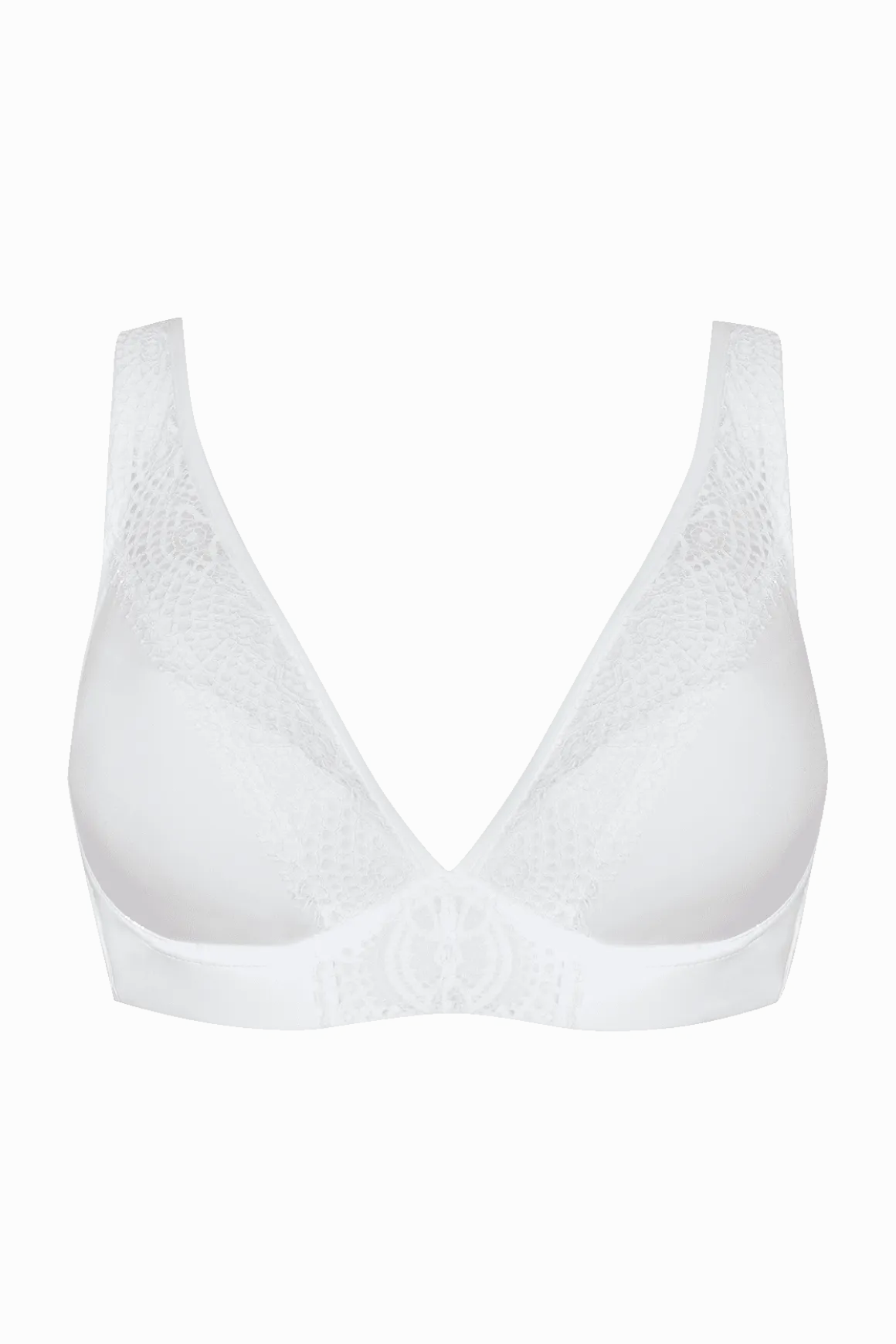 Soutien-gorge coques en dentelle et microfibre L'irrésistible - Blanc