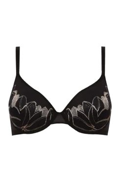 Soutien-gorge à coques Nymphéas - Noir
