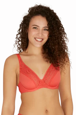 Soutien-gorge foulard à armatures L'irrésistible - Corail
