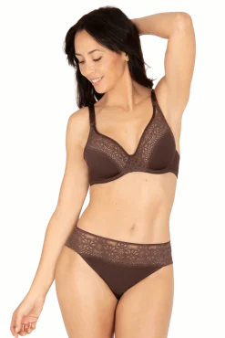 Soutien-gorge foulard à armatures L'irrésistible - Châtaigne
