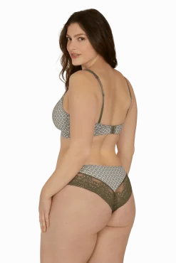Soutien-gorge foulard sans armatures en dentelle et en microfibre L'irrésistible - Mosaique