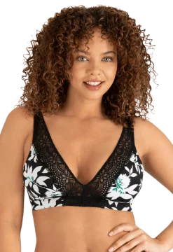 Soutien-gorge foulard sans armatures en dentelle et en microfibre L'irrésistible - Jasmin