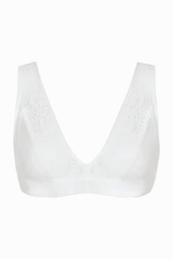 Soutien-gorge foulard sans armatures en dentelle et en microfibre L'irrésistible - Blanc