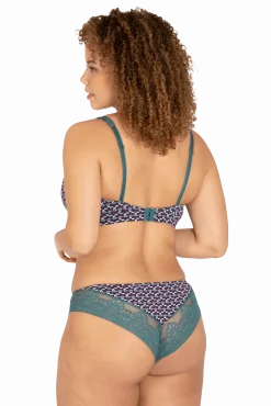 Soutien-gorge foulard sans armatures en dentelle et en microfibre L'irrésistible - Imprimé folk