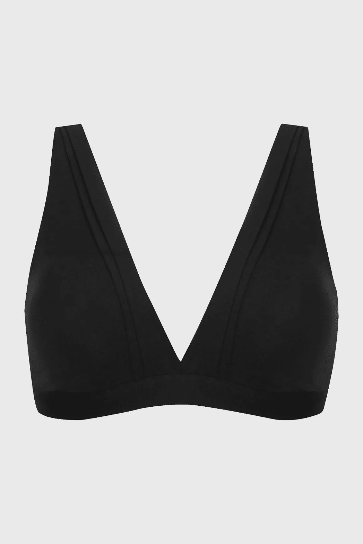 Soutien-gorge sans armatures Tulle Design Coton - Noir