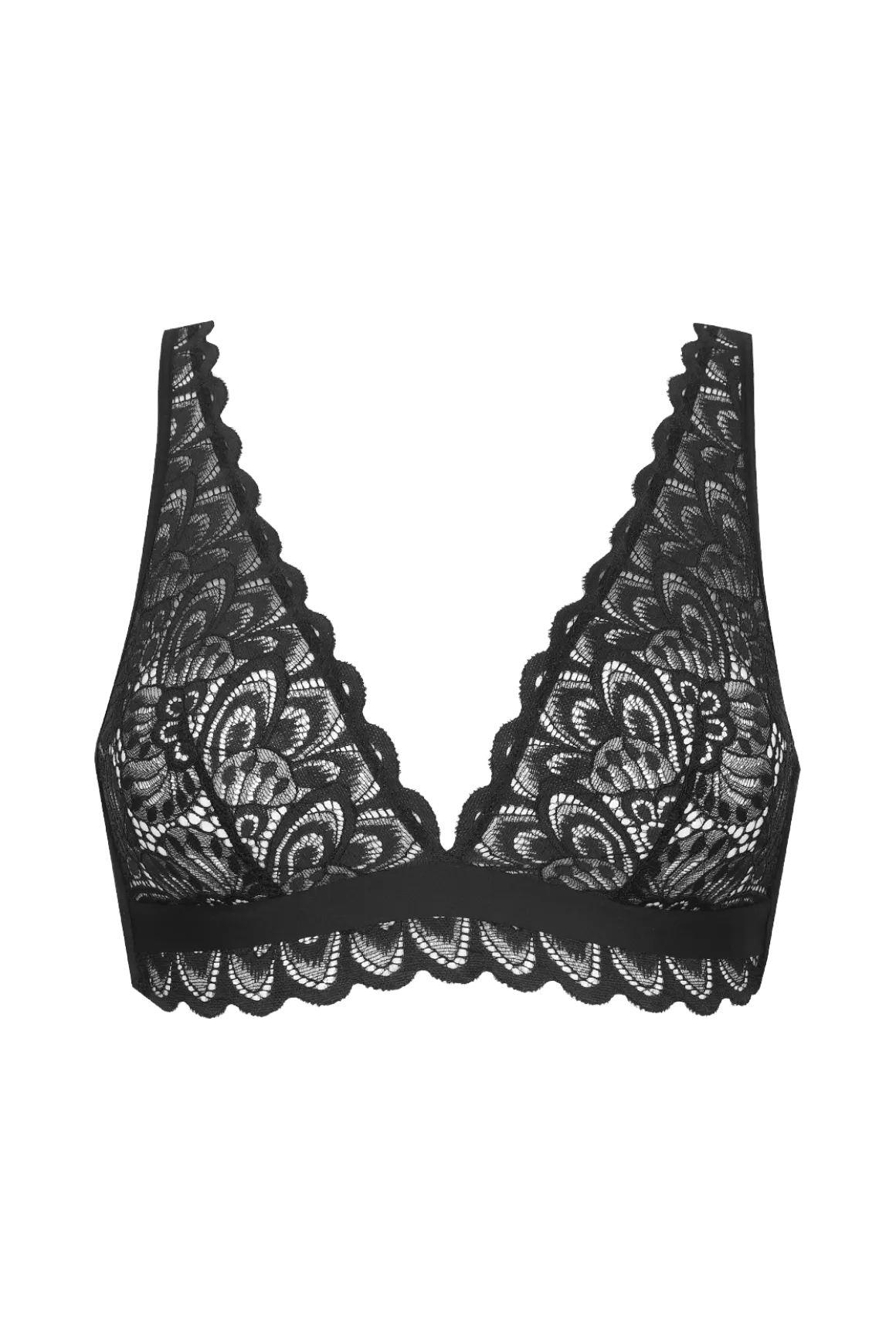 Soutien-gorge sans armatures Dentelle Audacieuse - Noir