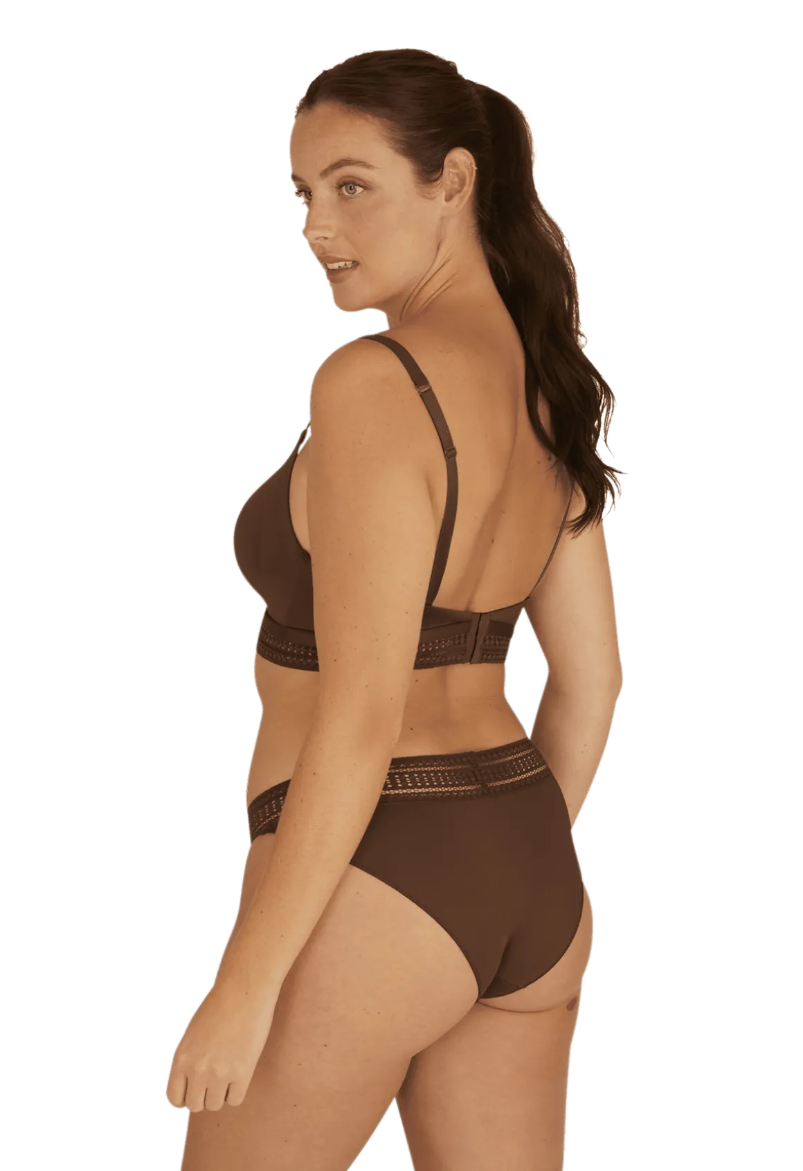 Soutien-gorge sans armatures coques souples Arty Graphik - Chocolat